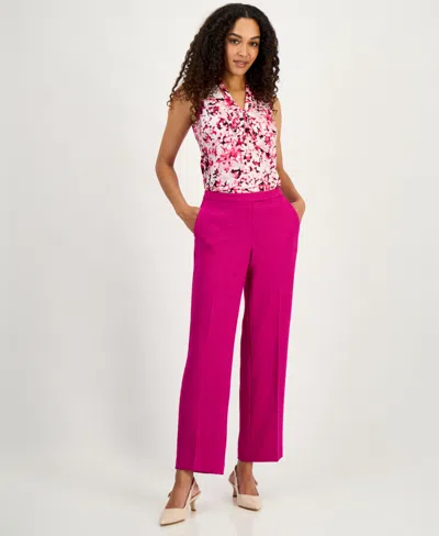 Kasper Women's Claire Melange Straight Leg Pants In Pink