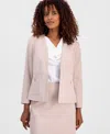 Kasper Women's Collarless Open-front Jacket In Neutral