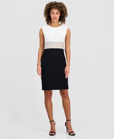 Kasper Women's Colorblock Sleeveless Sheath Dress In Multi