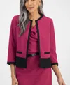 Kasper Women's Colorblocked Open-front Jacket In Pink