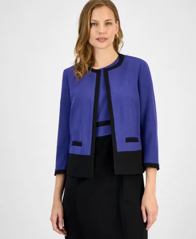 Kasper Women's Colorblocked Open-front Jacket In Multi