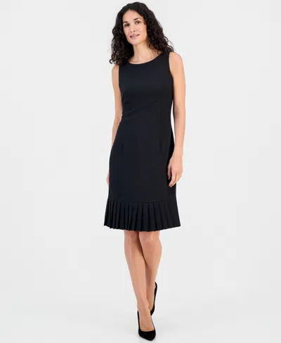 Kasper Women's Crewneck Sleeveless Sheath Dress In Black