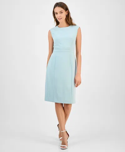 Kasper Women's Crewneck Sleeveless Sheath Dress, Regular & Petite