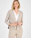 Kasper Women's Diagonal-stitch Cardigan, Regular & Petite In Summer Straw