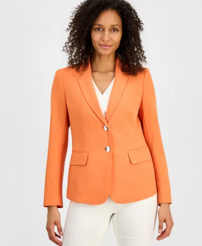 Kasper Women's Double-button Blazer In Orange