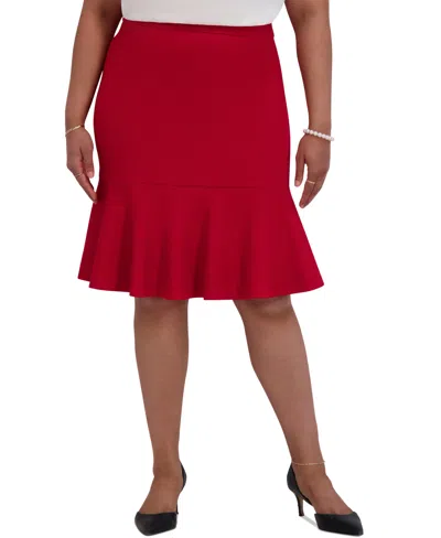 KASPER WOMEN'S FLARED-HEM SKIRT, REGULAR & PLUS SIZES