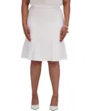 Kasper Women's Flared-hem Skirt, Regular & Plus Sizes In White