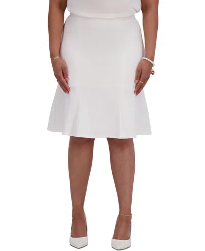 Kasper Women's Flared-hem Skirt, Regular & Plus Sizes In White