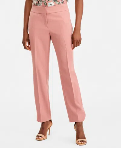 Kasper Women's Fly-front Slim Pants In Pink