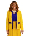 Kasper Women's Framed Open Front Jacket In Multi