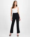 Kasper Women's High-rise Pull-on Flare Pants In Black
