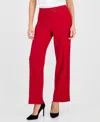 Kasper Women's High Rise Wide-leg Pants In Red