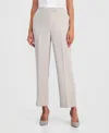 Kasper Plus Size Flat-front Extended-tab Trousers In Gray