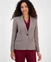 Kasper Women's Houndstooth One-button Jacket In Multi