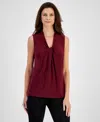 Kasper Women's Knot-front Sleeveless Blouse In Shiraz