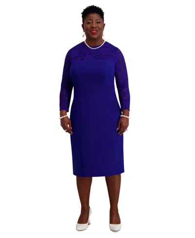 Kasper Women's Lace-sleeve Sheath Dress, Regular & Plus Sizes