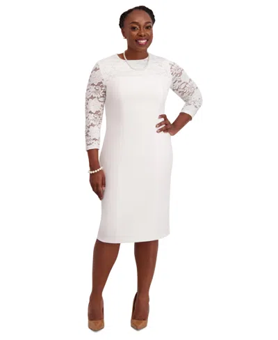 Kasper Women's Lace-sleeve Sheath Dress, Regular & Plus Sizes