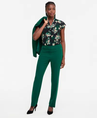 Kasper Women's Lily Crepe Slim Trouser In Evergreen