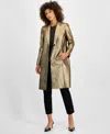 Kasper Women's Metallic Textured Coat,regular And Petite Sizes In Black,gold