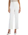 Kasper Plus Size Mid Rise Straight-leg Pull-on Pants In Lily White