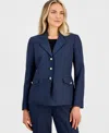 Kasper Houndstooth Microcheck Jacket In Blue