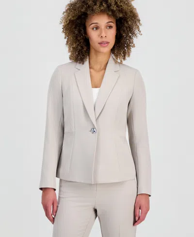 Kasper Women's Notched Collar One-button Blazer In Yellow