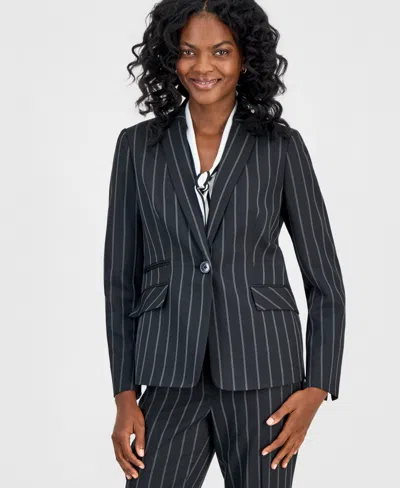 Kasper Women's Notch-lapel Pinstripe Jacket In Multi
