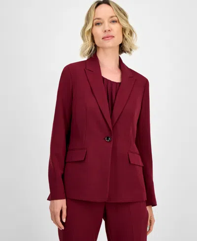 KASPER WOMEN'S ONE-BUTTON BLAZER, REGULAR & PETITE