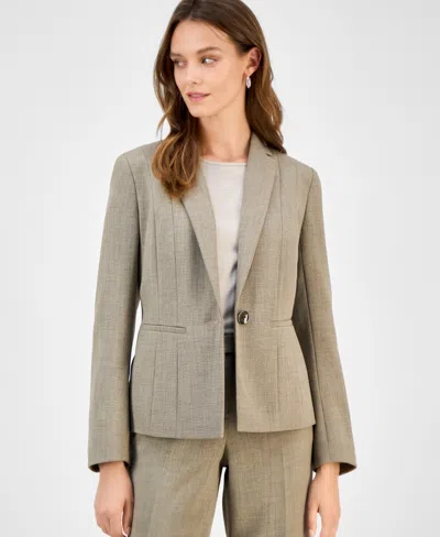 Kasper Women's One Button Notched Collar Blazer, Regular & Petite