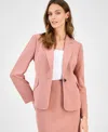 Kasper Plus Size One-button Blazer In Pink