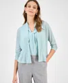 Kasper Women's Onion Skin Open-front Jacket