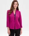Kasper Open Front Stretch Crepe Blazer In Pink