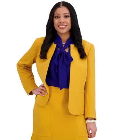 Kasper Women's Open-front Jacket, Regulaur & Plus Size In Gold Signature