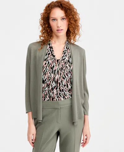 Kasper Women's Open-front A-line Cardigan In Green