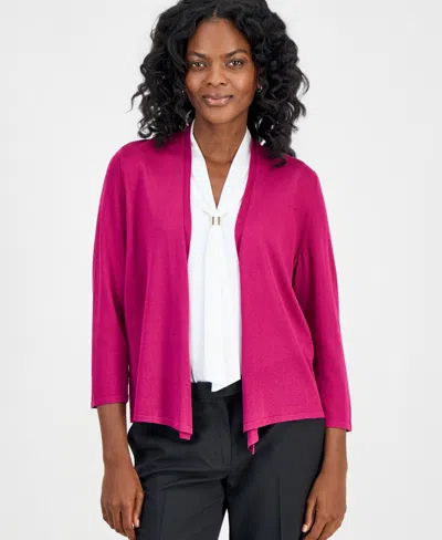 Kasper Women's Open-front A-line Cardigan In Pink