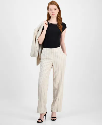 Kasper Women's Pinstripe Mid-rise Straight-leg Pants