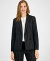 Kasper Women's Pinstriped One-button Blazer, Regular & Petite