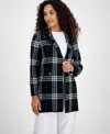 Kasper Pliad Longline Open Front Sweater Coat In Multi