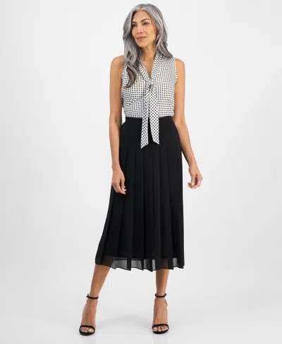 Kasper Women's Pleated Pull-on Skirt, Regular & Petite