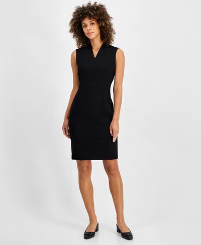 Kasper Women's Ponte-knit Sheath Dress, Regular & Petite Sizes In Black