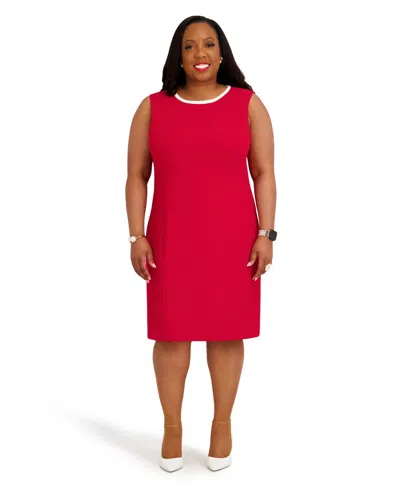 Kasper Women's Princess Seam Midi Dress In Red