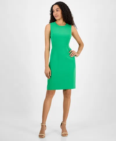 Kasper Women's Princess-seam Sleeveless Sheath Dress, Regular & Petite Sizes In Apple Green