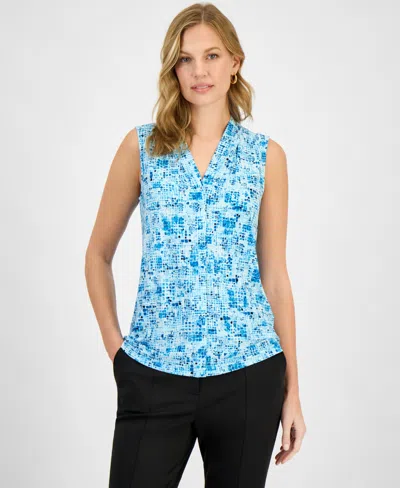 Kasper Women's Printed Sleeveless Top, Regular & Petite In Multi