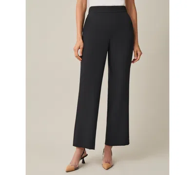 Kasper Women's Pull-on Straight-leg Pants In Black