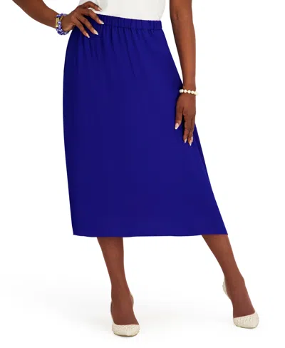 Kasper Women's Pull-on Shirred A-line Skirt