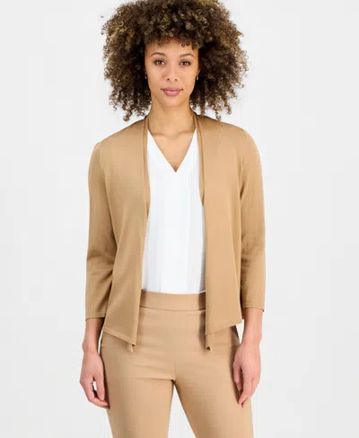 Kasper Women's Self Edge A-line Cardigan, Regular & Petite In Green