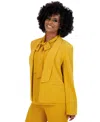 Kasper Women's Shawl-collar Long-sleeve Glitter Jacket Regular & Plus In Yellow