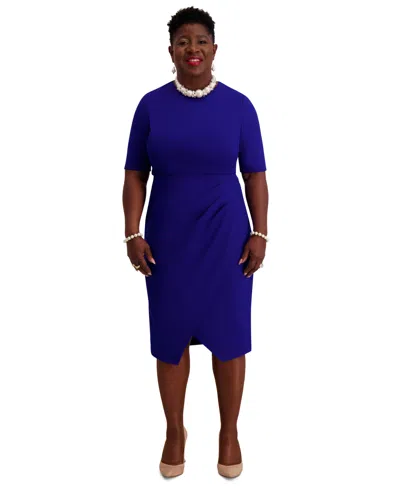 Kasper Women's Short-sleeve Wrap Dress, Regular & Plus Sizes