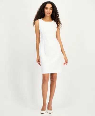 Kasper Women's Sleeveless Lace Sheath Dress, Regular & Petite In White