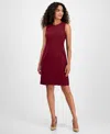 Kasper Women's Sleeveless Multi-seam Sheath Dress, Regular & Petite In Burgundy
